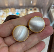 Classic Pearl Disc Earrings